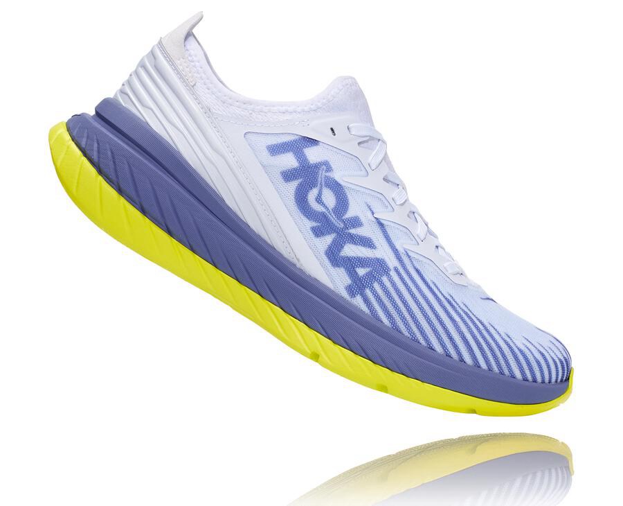 Tenis Hoka One One Feminino Branco/Azuis - Carbon X-Spe - 276-EWQOVL